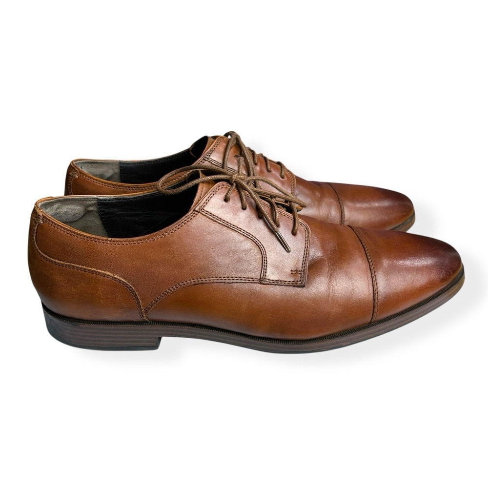 Cole‎ Haan Grand Os Men's 11.5 M Oxford Tan Brown Leather C23771 Dress Shoes